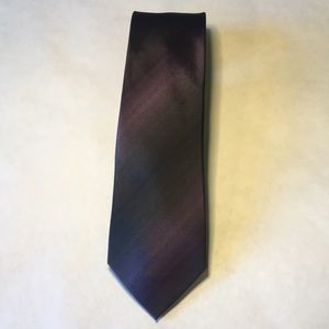 RW & CO black and purple gradient diagonal striped tie